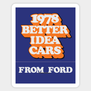 1978 Better Idea Cars from Ford | The Matchbook Covers 003 Sticker